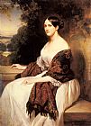 Franz Xavier Winterhalter Wall Art - Portrait of Madame Ackerman, the wife of the Chief Finance Minister of King Louis Philippe